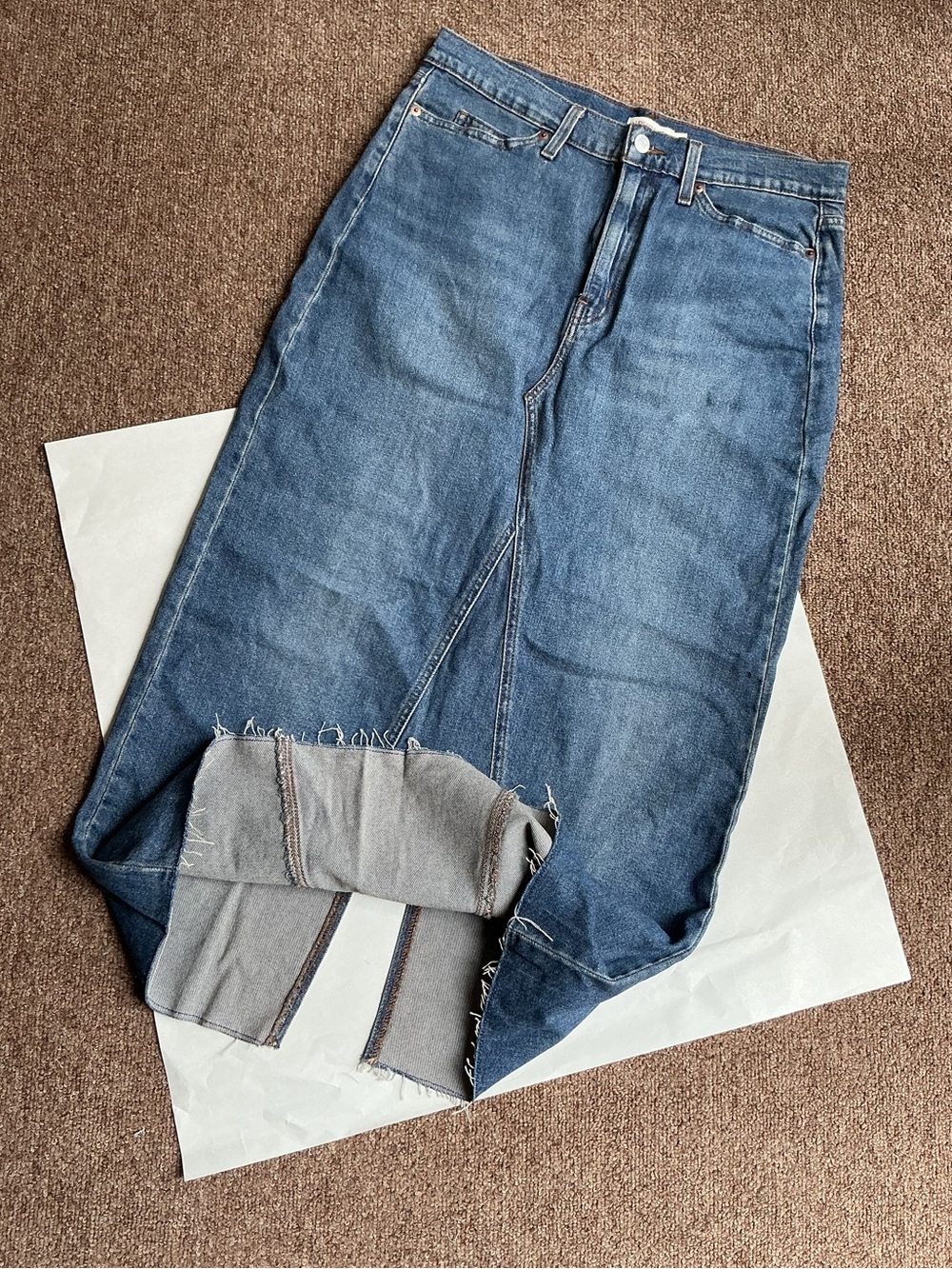 Levi’s  Blue Denim Skirt with Back Slit
